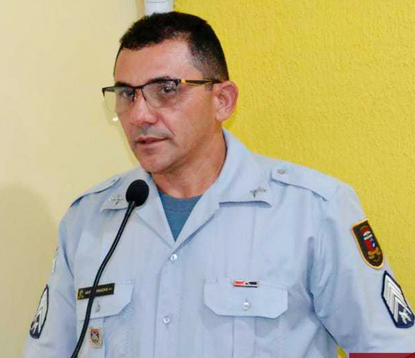 Comandante do destacamento de polícia de Cerro Corá. Brazão promovido a 1° Sargento.