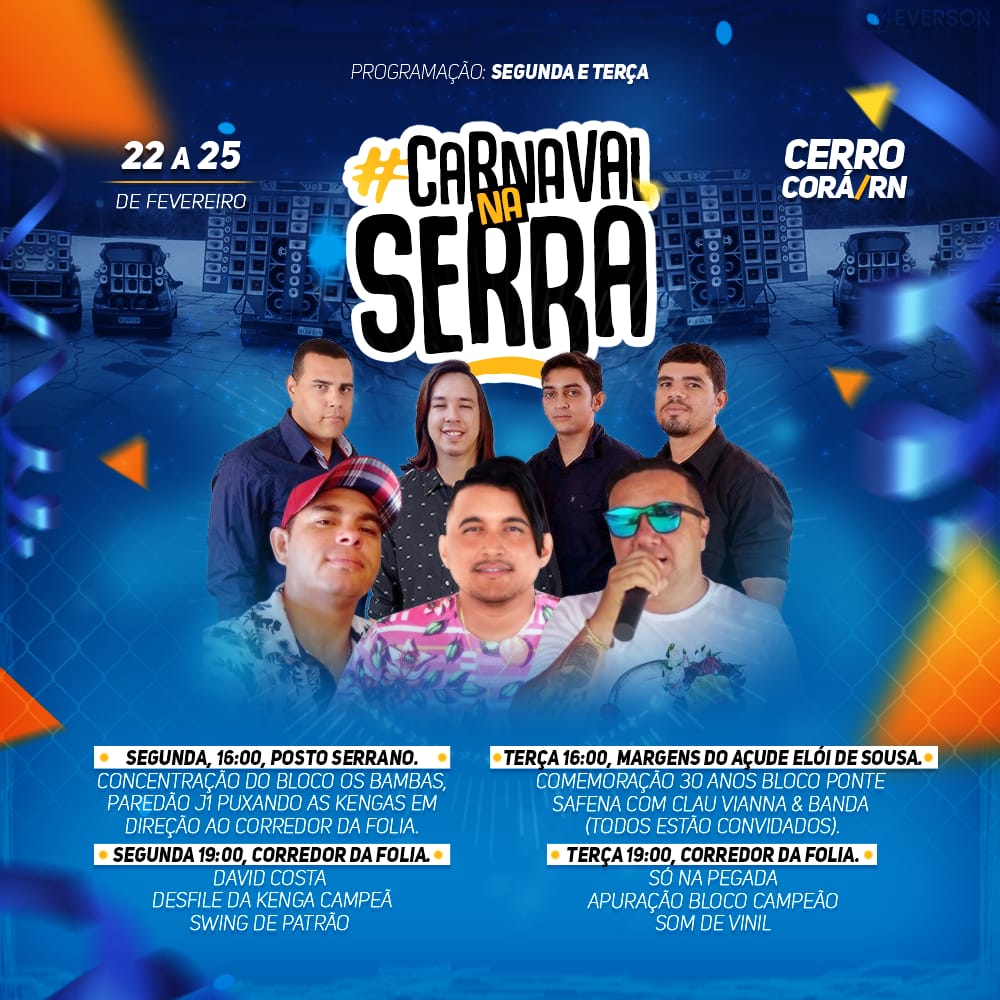 Banda Som de Vinil fechará o carnaval em Cerro Corá nesta terça-feira