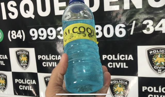 Polícia fecha fábrica clandestina de álcool em gel em Currais Novos