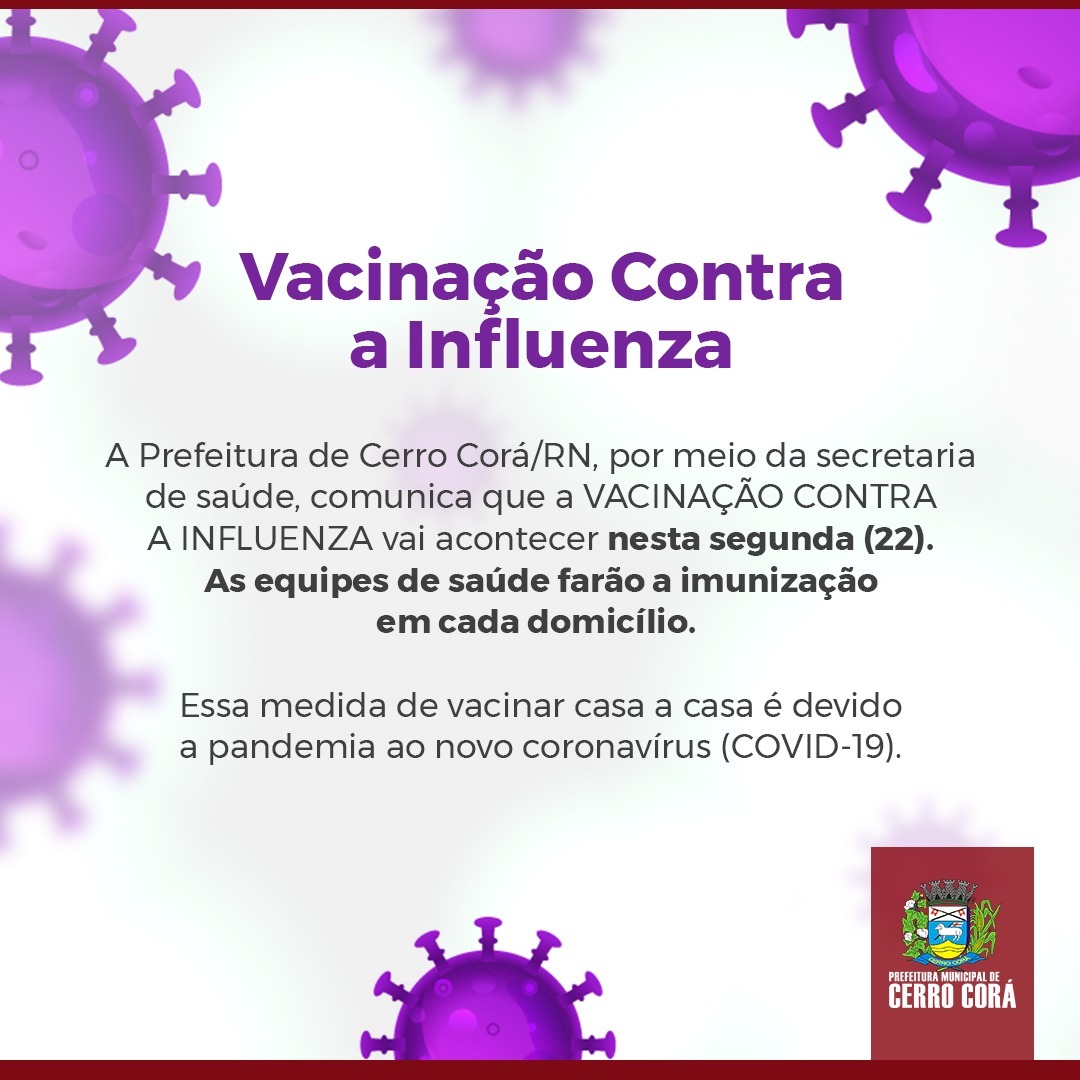 Vacina contra influenza será domiciliar em Cerro Corá
