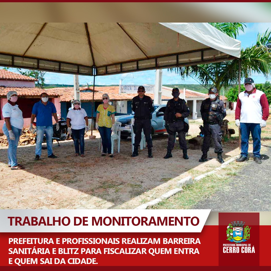 Município de Cerro Corá inicia barreiras sanitárias de prevenção ao Covid – 19, coronavírus
