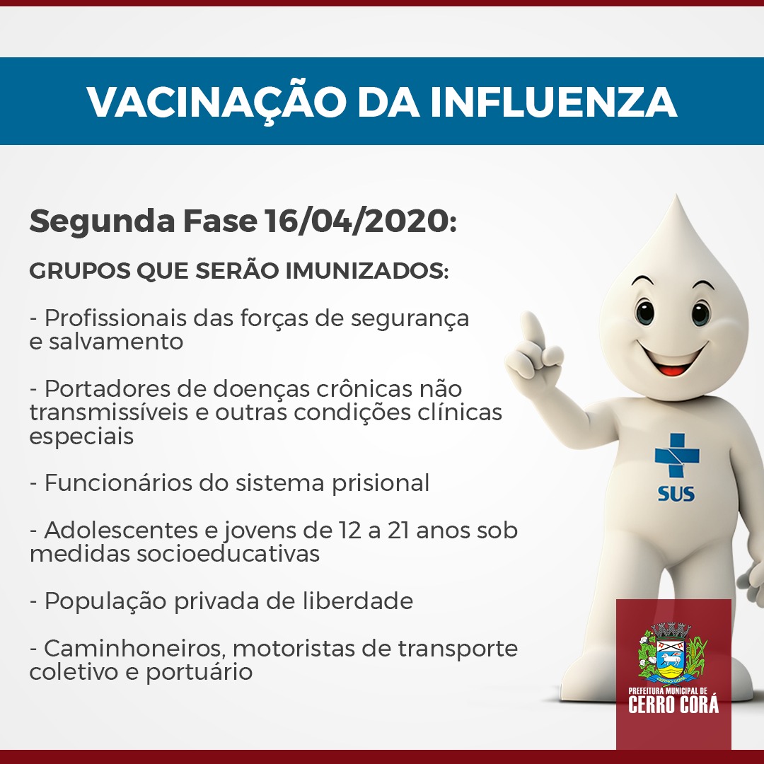 2ª Etapa da vacinação contra Influenza já começou em Cerro Corá