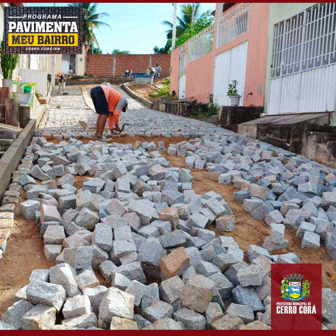 O trabalho de pavimentação continua em Cerro Corá