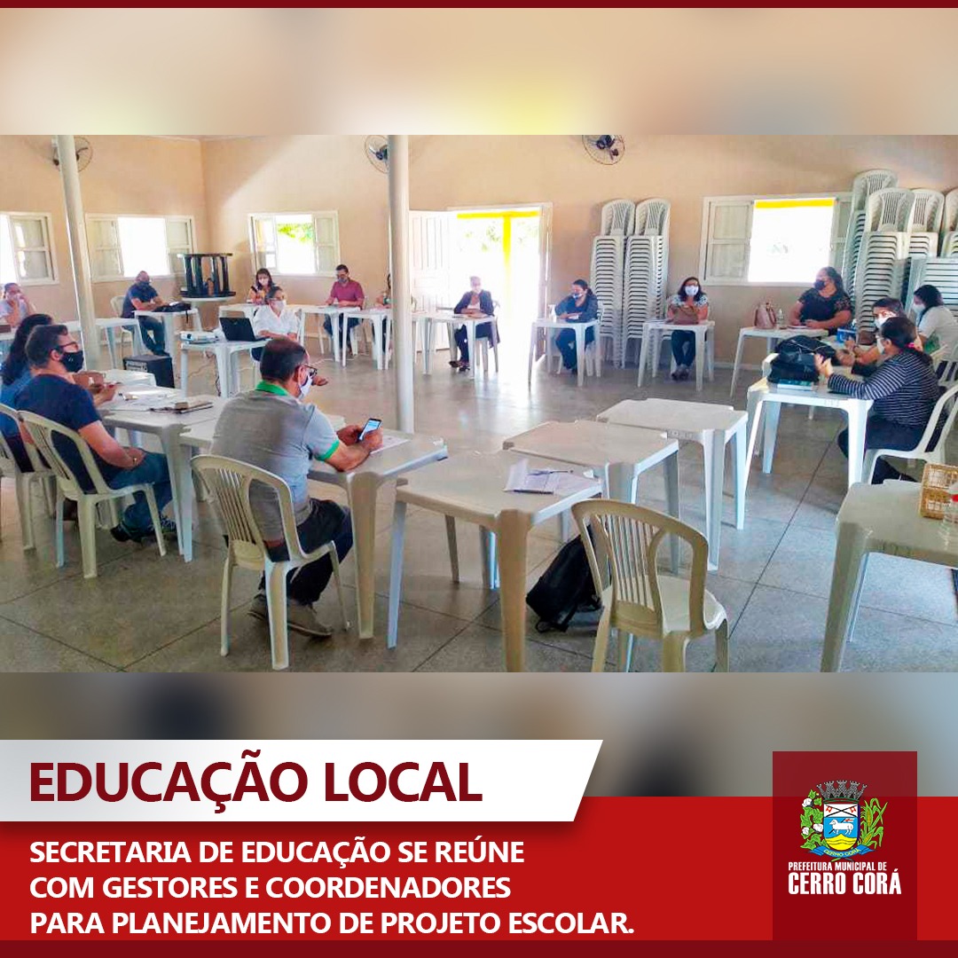 Secretaria de Educação de Cerro Corá/RN realizou uma reunião com gestores e coordenadores da rede municipal de ensino.