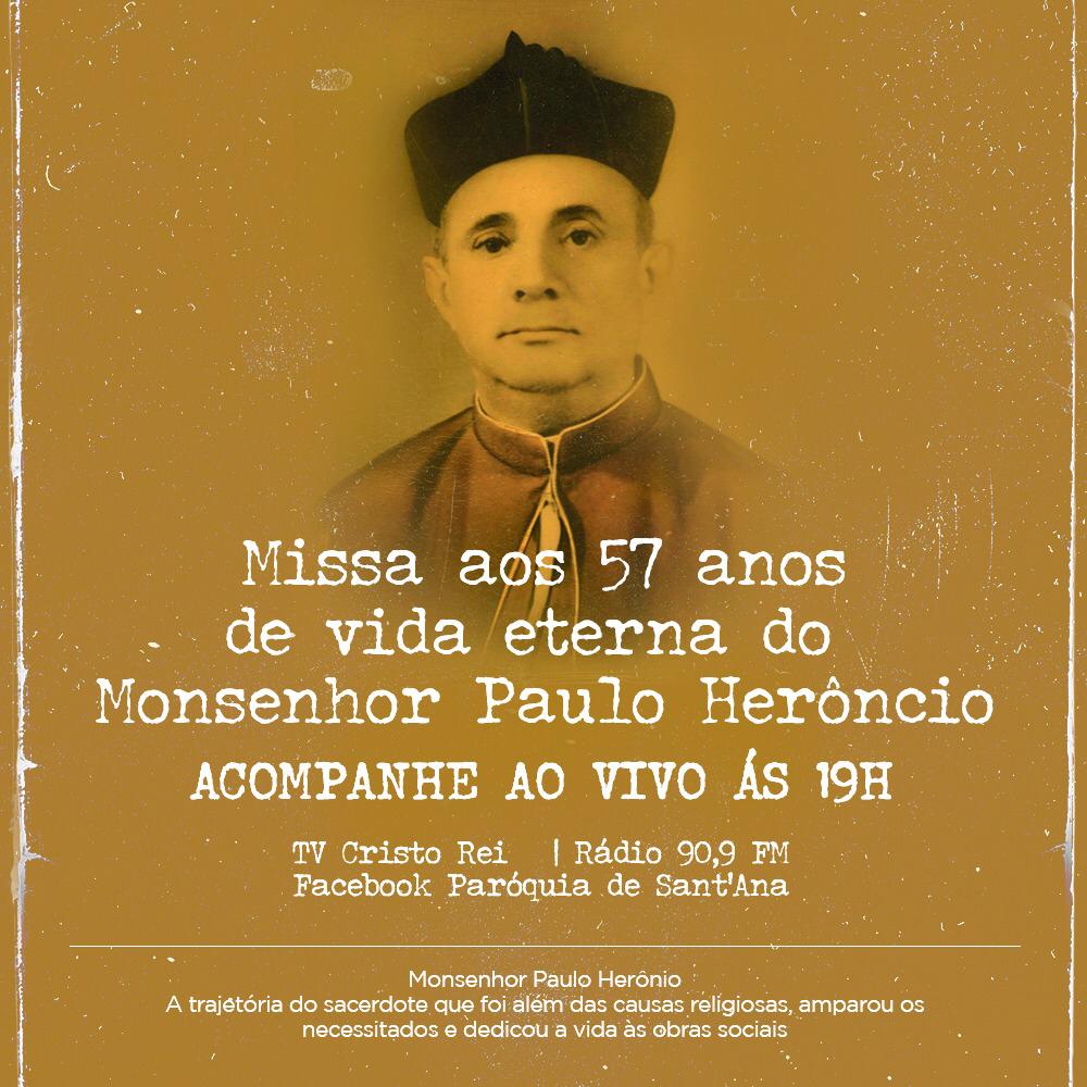 Na celebração aos 57 anos de morte do Monsenhor Paulo Herôncio revista será lançada em Currais Novos