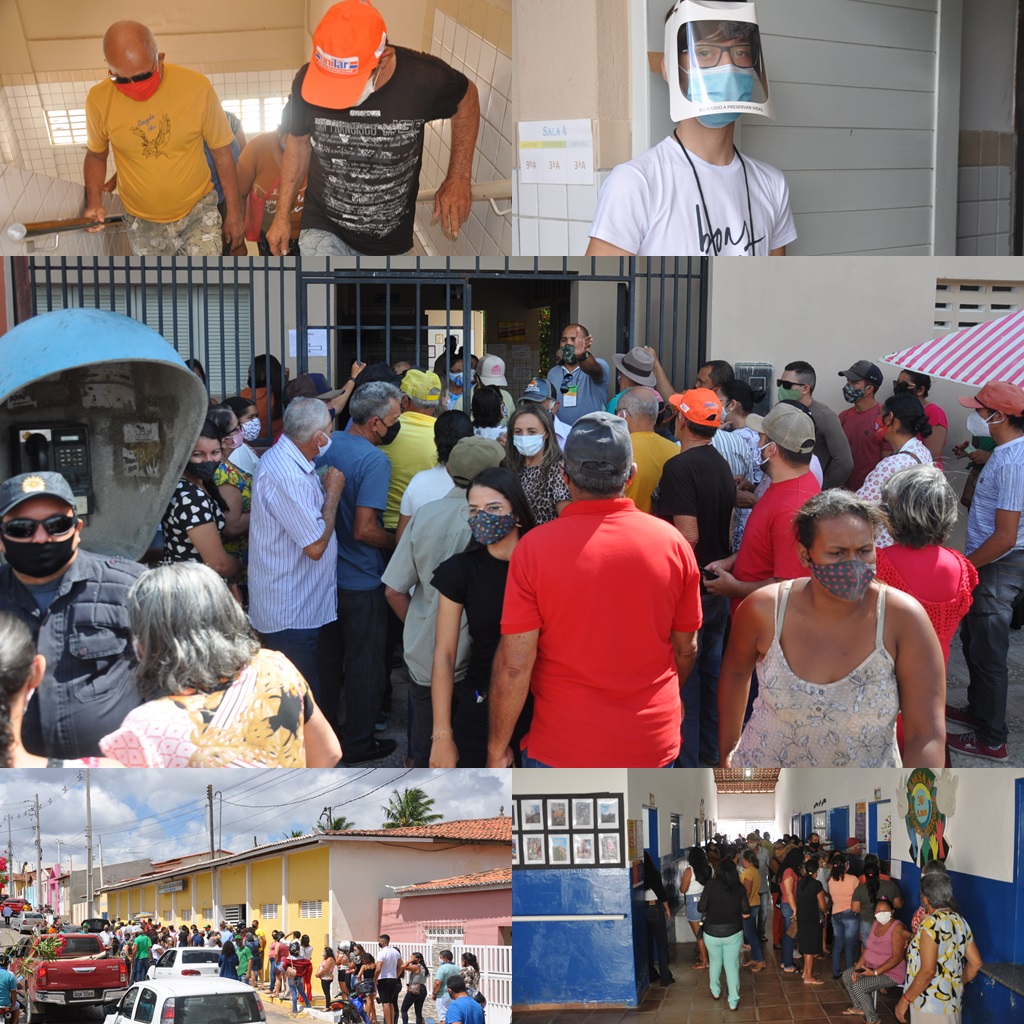 Manhã de desorganização, aglomerações e idosos com dificuldades de acesso em Cerro Corá
