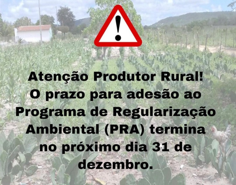 Produtores rurais do RN têm até o dia 31 para regularização do Cadastro Ambiental Rural – CAR