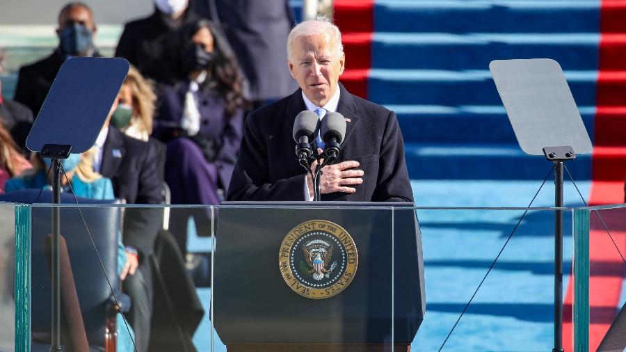 Joe Biden toma posse como 46º presidente dos Estados Unidos.