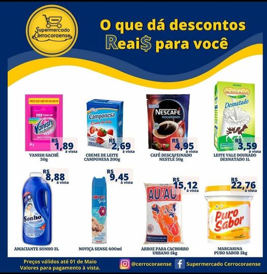 Ofertas da semana no Supermercado Cerrocoraense estão imperdíveis