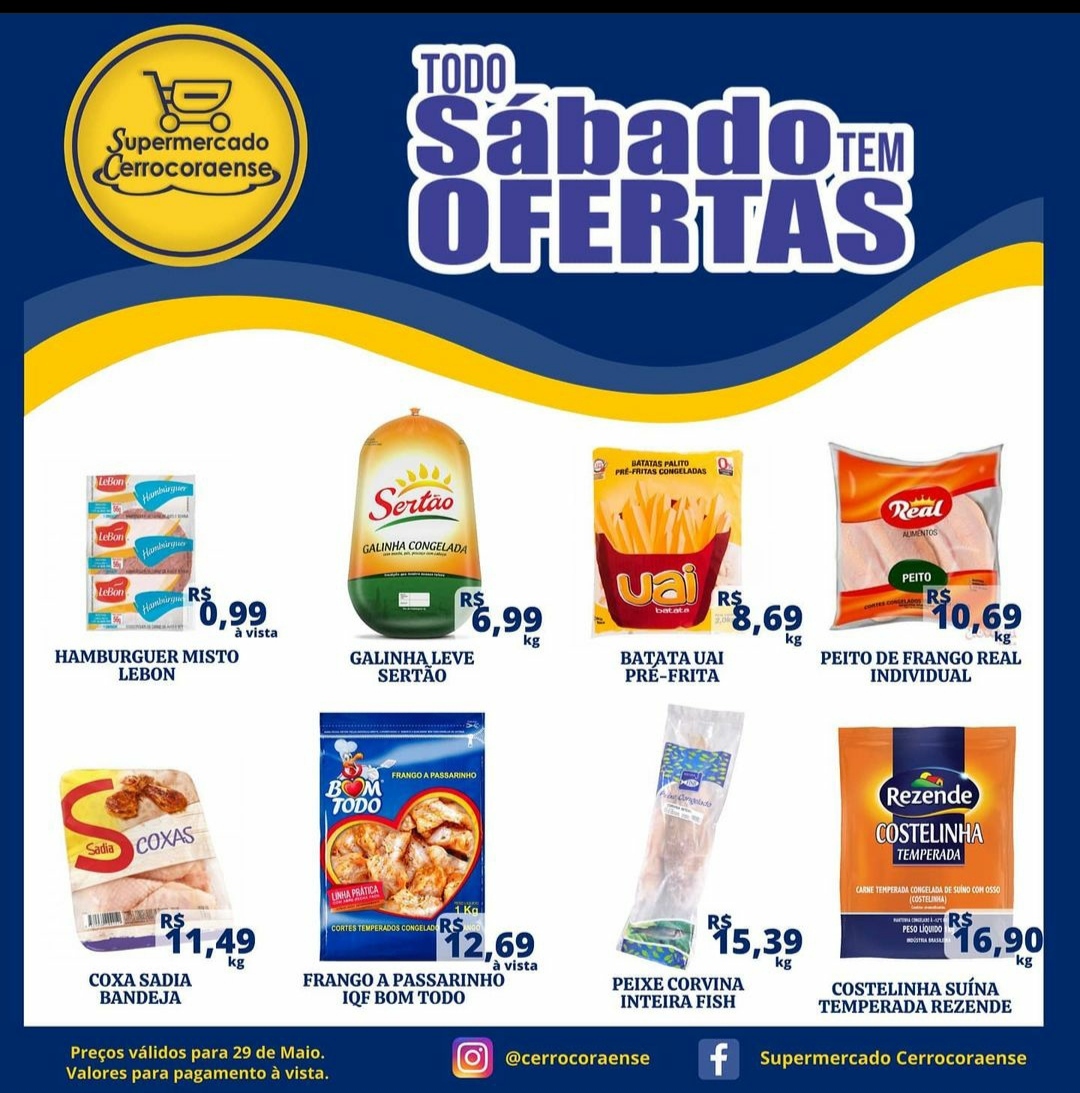 Sábado é dia promoção de frios no Supermercado Cerrocoraense
