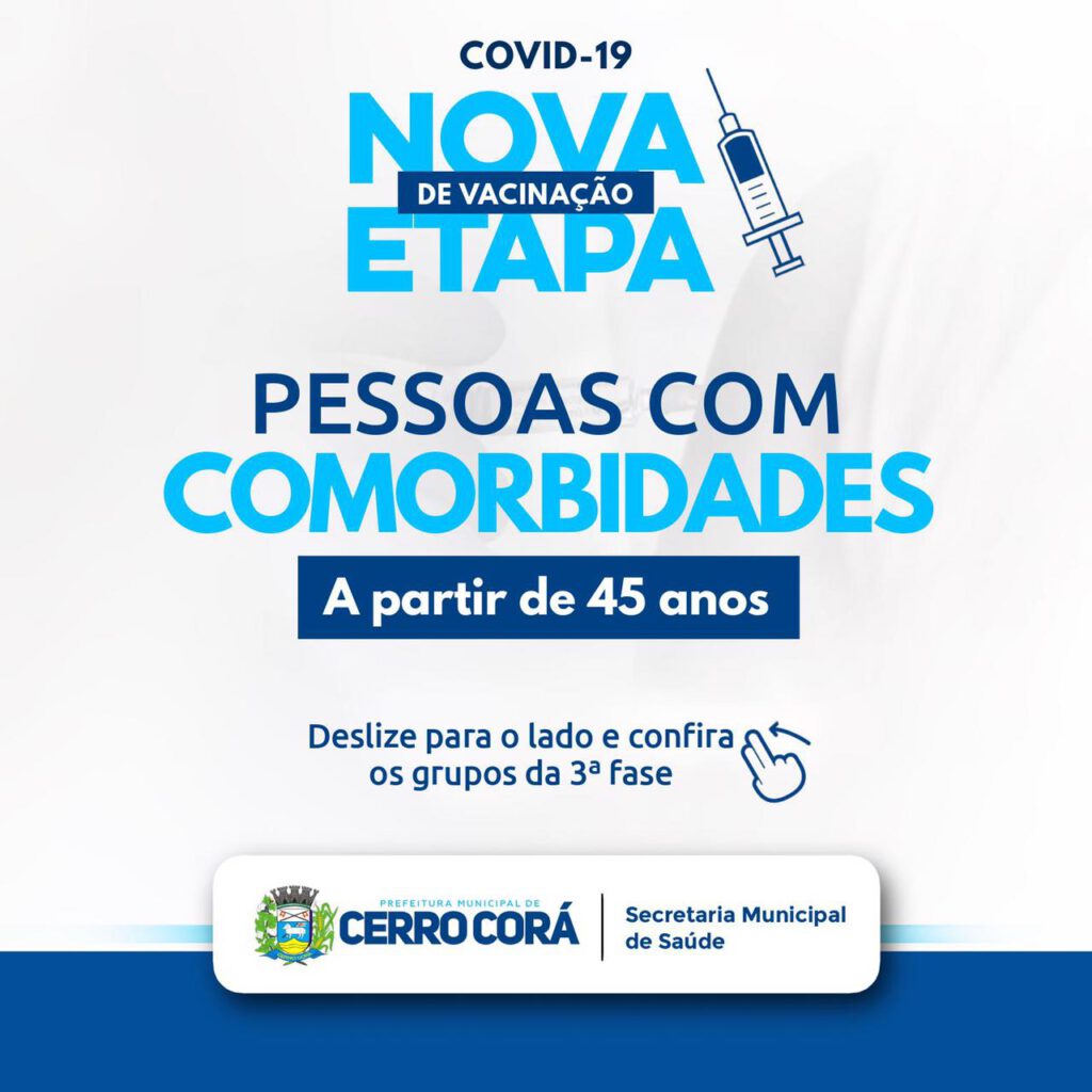Covid-19: Secretaria de saúde de Cerro Corá inicia nova fase de vacinação