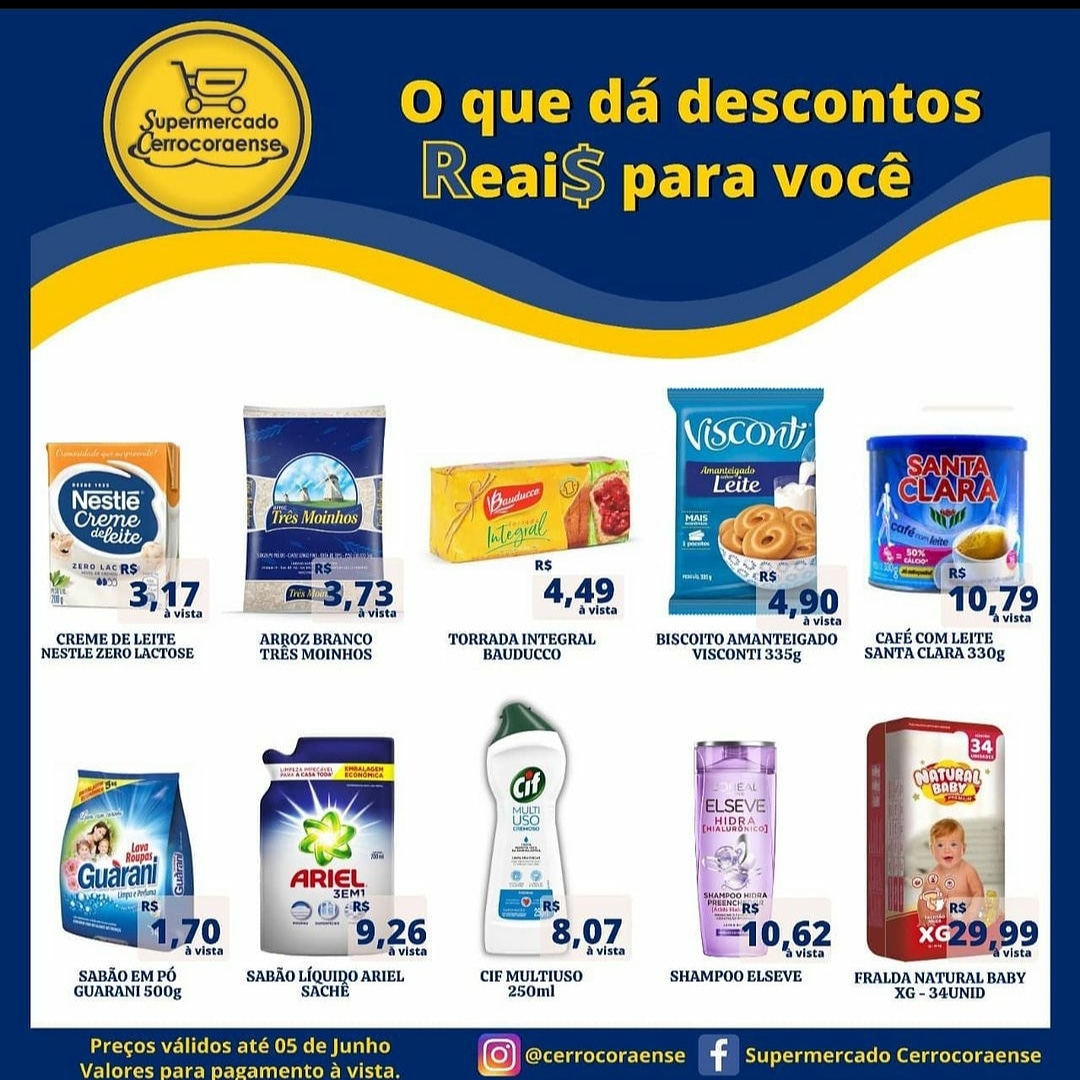 Aproveitem as ofertas no Supermercado Cerrocoraense