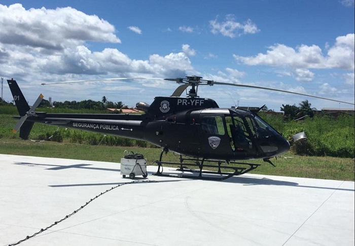 Helicópteros das Secretarias de Segurança do RN e Pernambuco participam de treinamento pioneiro em Natal
