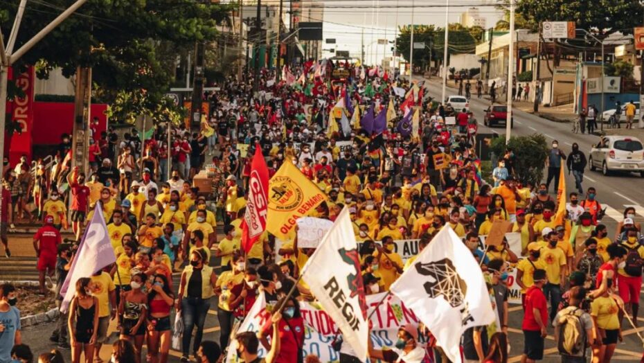 Protestos contra Bolsonaro aconteceram neste sábado no Rio Grande do Norte