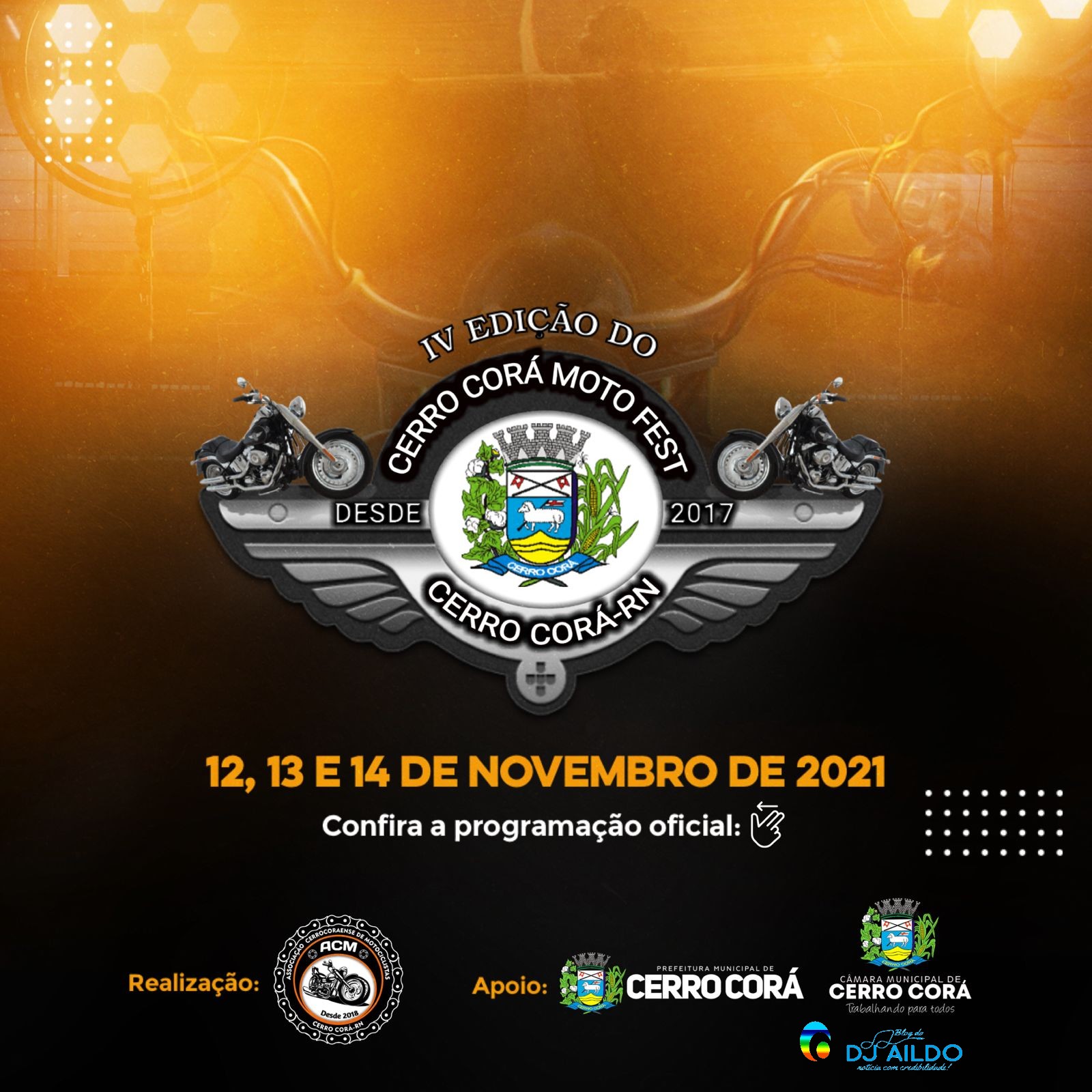PROGRAMAÇÃO OFICIAL 4° CERRO CORÁ MOTO FEST 2021 (CONFIRAM AQUI)