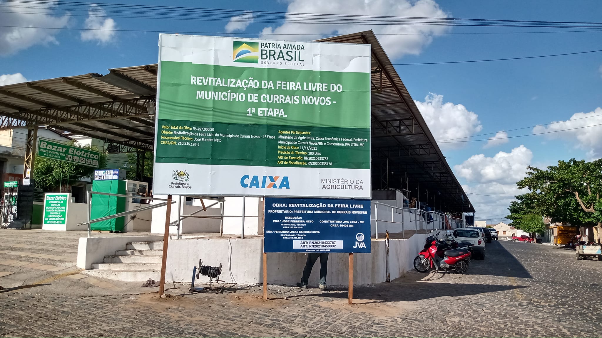 Construtora JVA continua com obras de Revitalização da feira livre do município de Currais Novos, confira