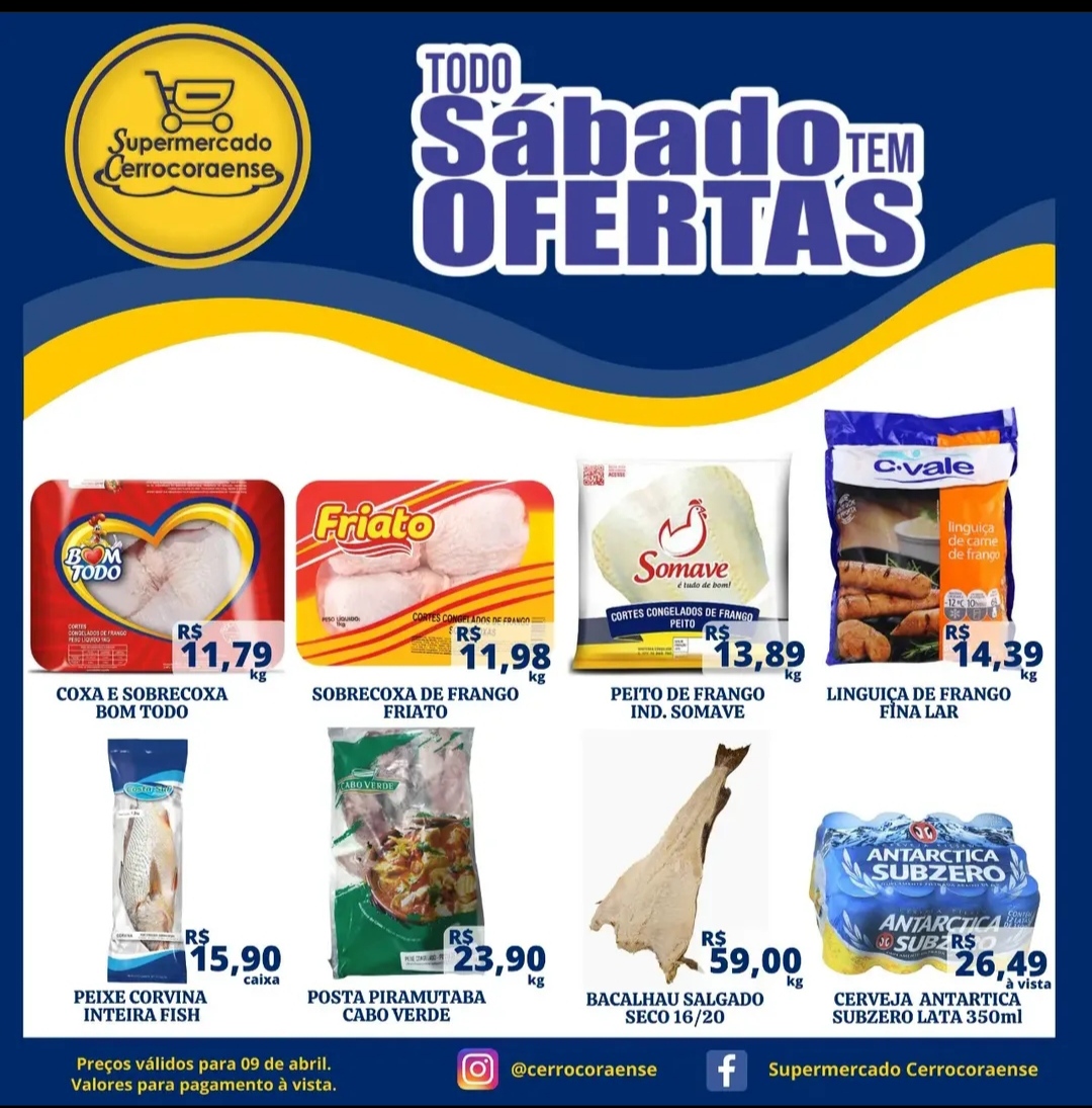Supermercado Cerrocoraense cheio de novidades no sábado de frios