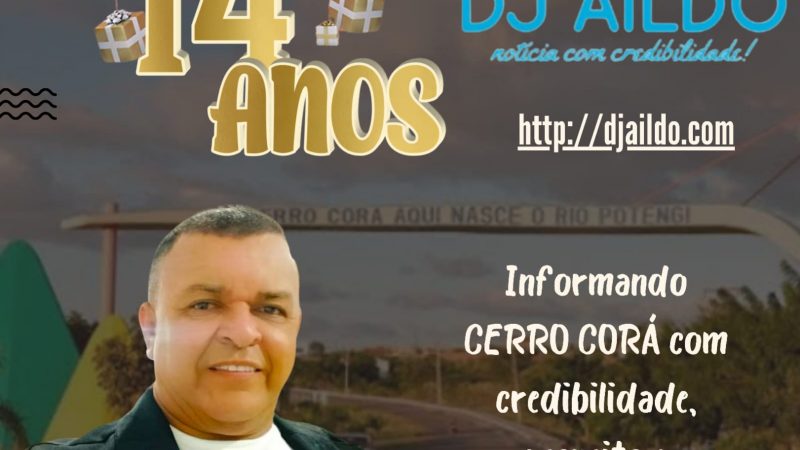 BLOG DJ AILDO COMPLETA SEUS 14 ANOS DE COMUNICAÇÃO