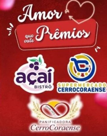 Ganhadores da promoção dos namorados Supermercado e Panificadora Cerrocoraense, Açaí Bristô
