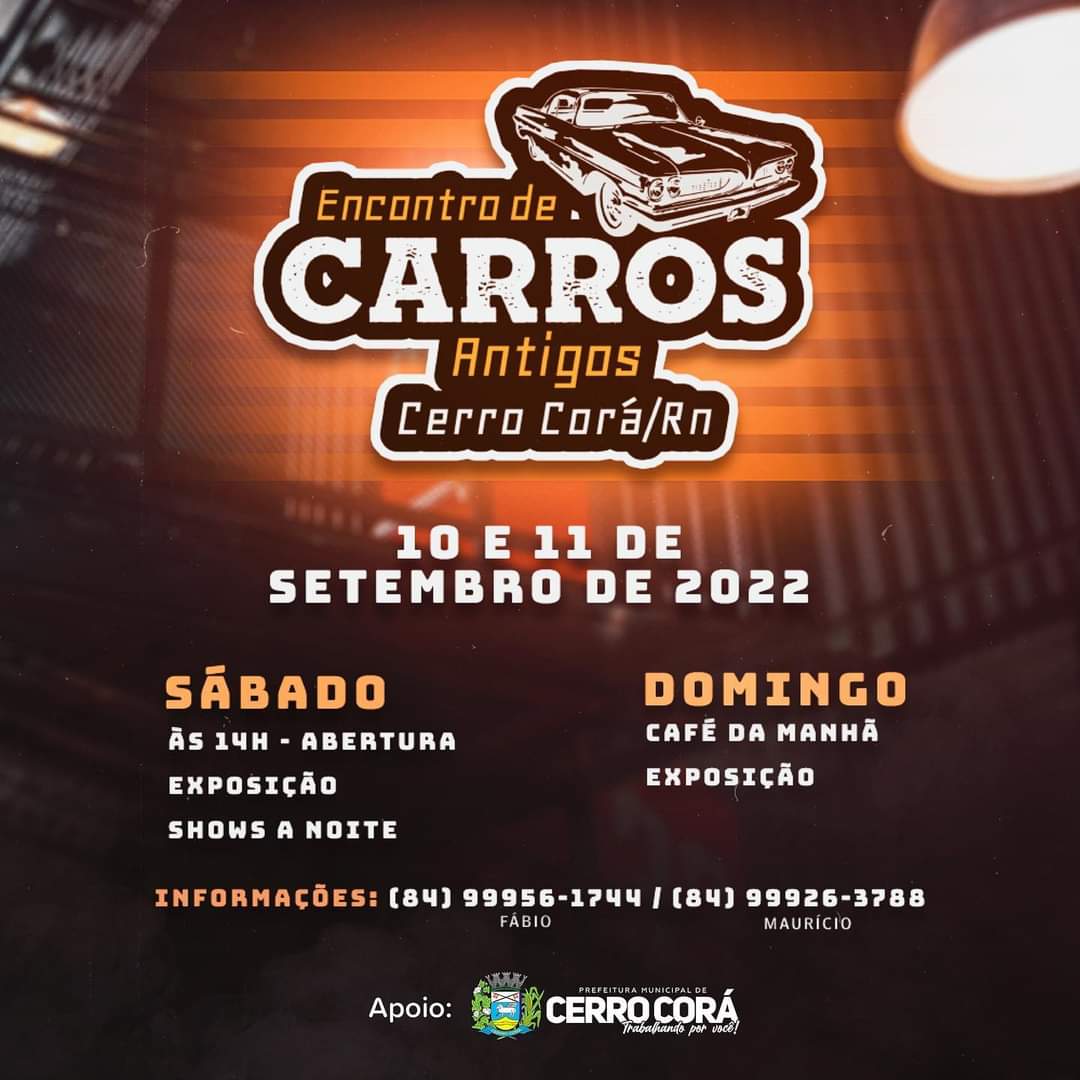 Dias 10 e 11 de setembro em Cerro Corá acontece o encontro de carros antigos