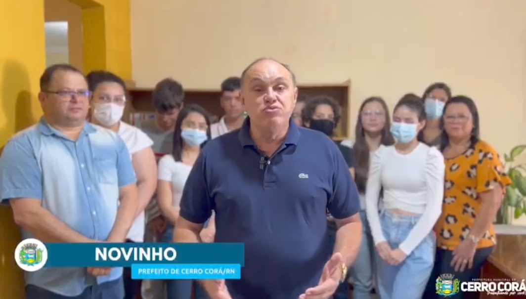 Prefeito de Cerro Corá Raimundo Marcelino, Novinho oferece oportunidade de estágio aos alunos do IEL (Vídeo)