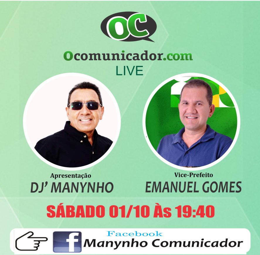 Neste sábado (01) o vice-prefeito de Cerro Corá Elzinho participa da “Live” ocomunicador.