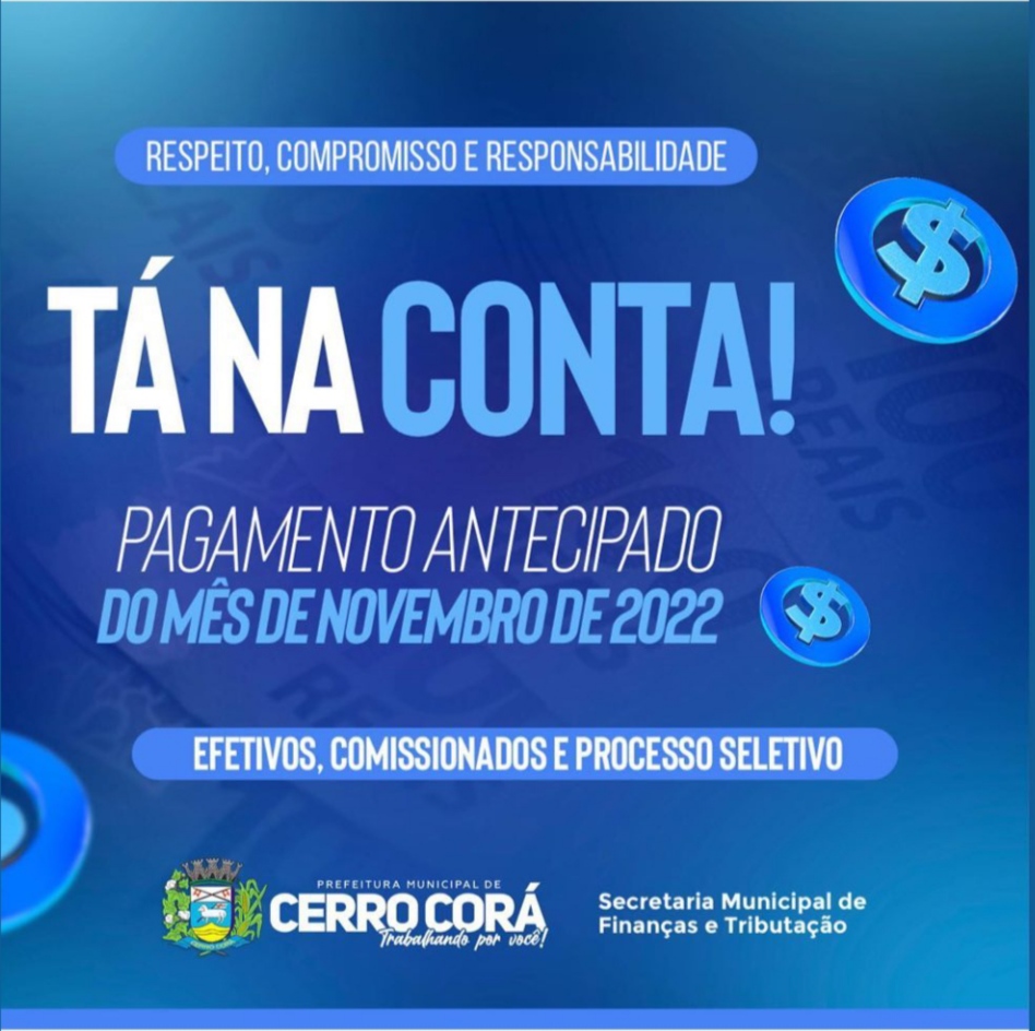 Prefeitura de Cerro Corá anuncia antecipação do pagamento dos servidores