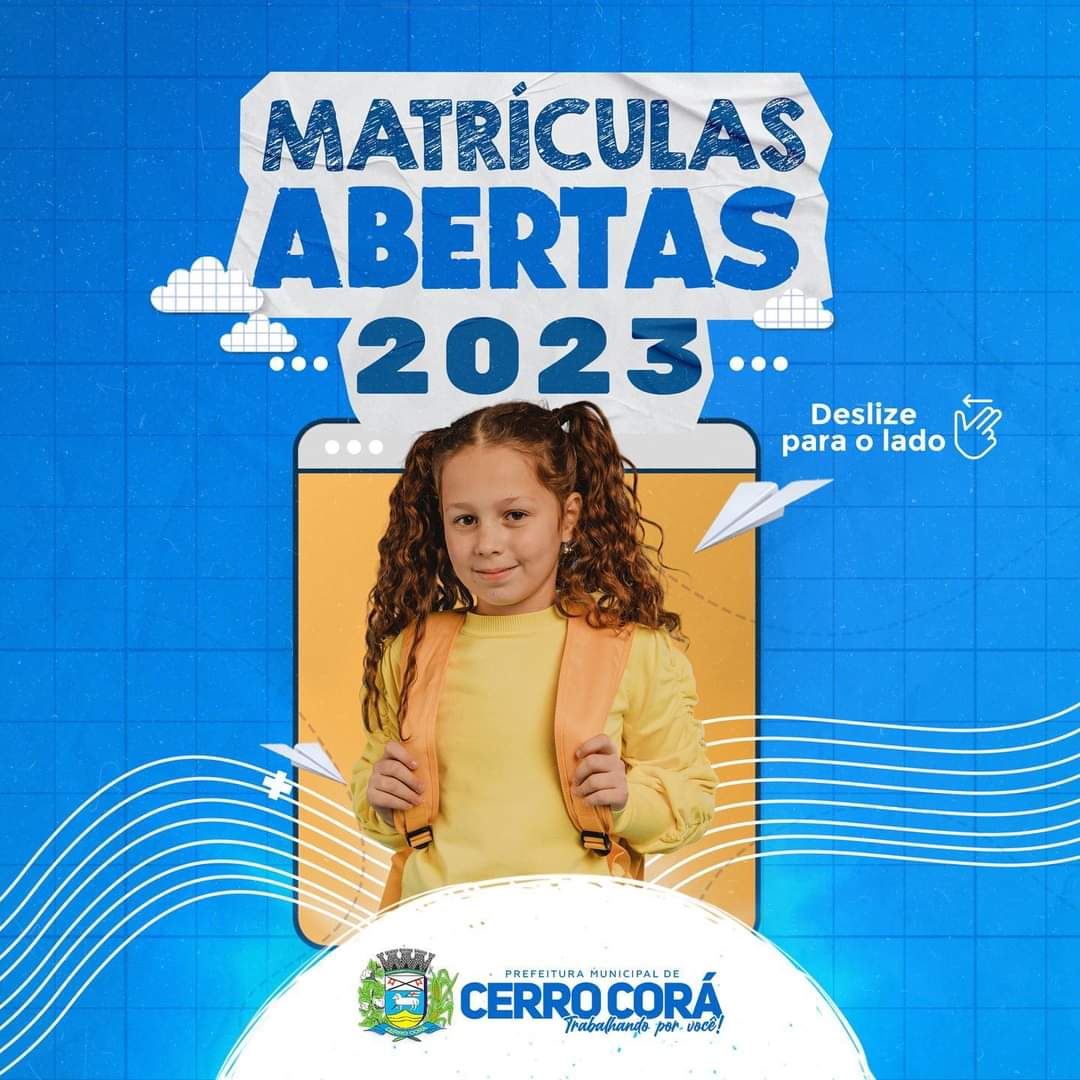 Cerro Corá: Secretaria de Educação anuncia período de matrículas escolar