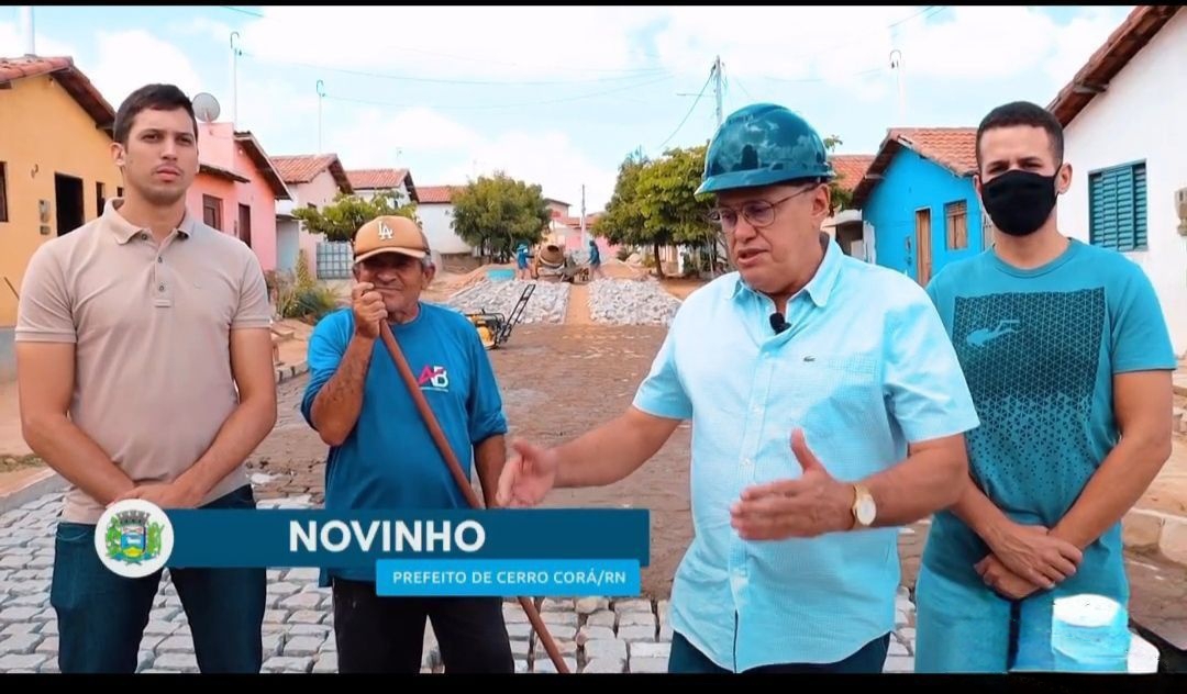 Cerro Corá: Prefeito Novinho visita obras do calçamento do residencial João Marcelino (Vídeo)