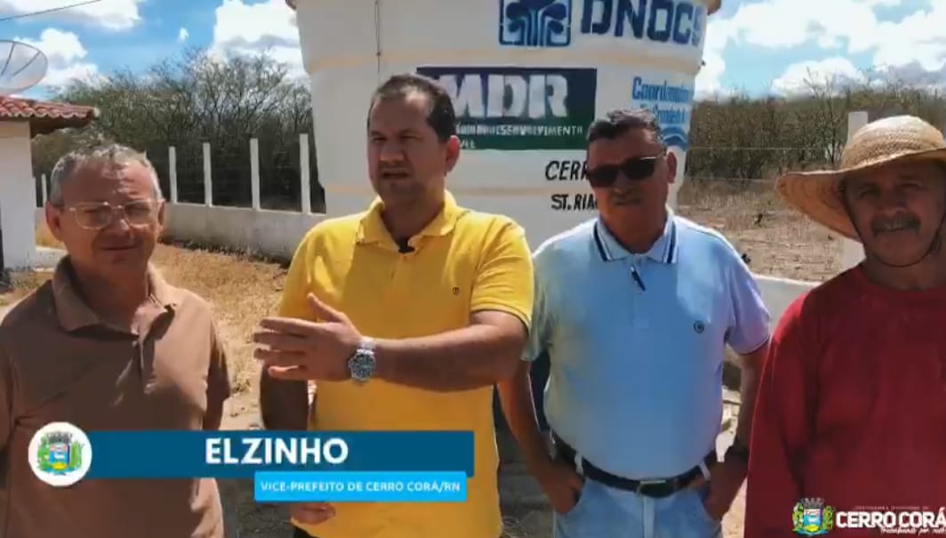 Emanuel Gomes, Elzinho prefeito interino de Cerro Corá visita Poços instalados no Riachão e Sítio São João, zona rural de Cerro Corá/RN.(Vídeo)