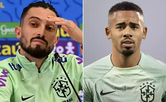 Gabriel Jesus e Alex Telles jogadores da seleção brasileira estão fora da Copa do Mundo