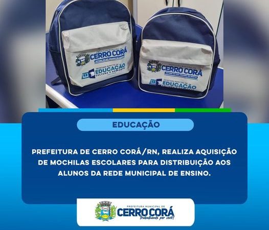 Cerro Corá: Prefeitura vai entregar todo material escolar aos alunos das escolas municipal