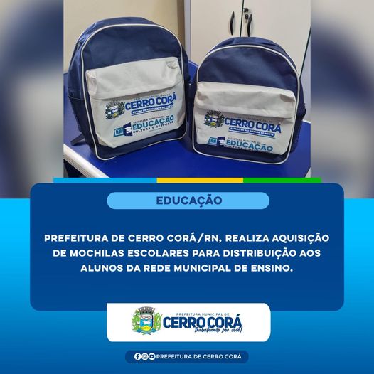 Cerro Corá: Prefeitura vai entregar todo material escolar aos alunos das escolas municipal