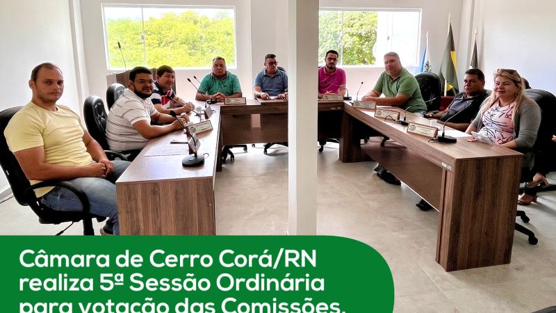 Nomeados os membros das Comissões Permanentes da Câmara Municipal de Cerro Corá/RN, confiram: