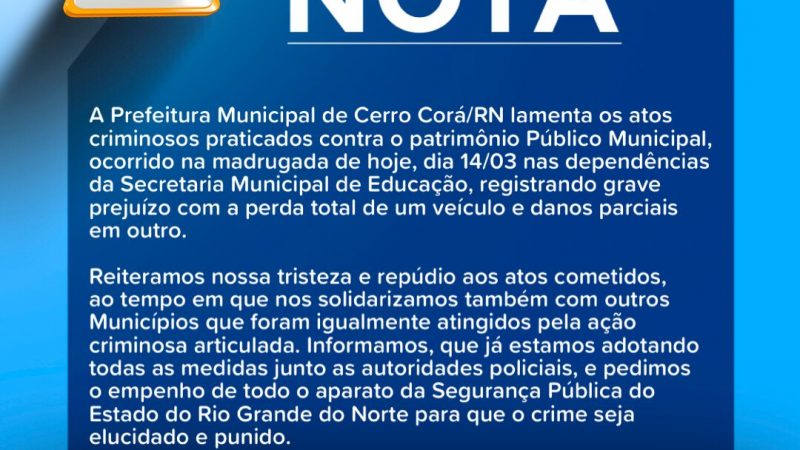 Cerro Corá: Prefeitura emite nota sobre incêndio em veiculo publico (Vídeo)