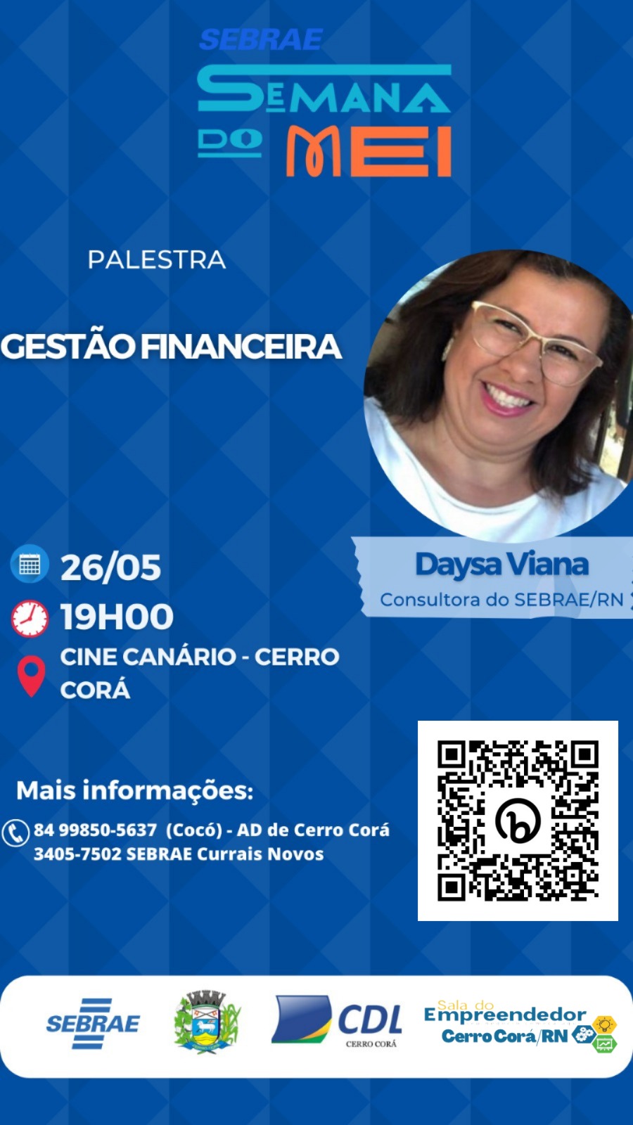 Cerro Corá: Palestra sobre Gestão Financeira com a consultora do SEBRAE, Dayse Viana.