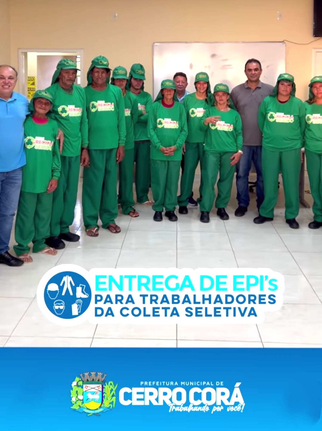 Vídeo: Prefeitura de Cerro Corá faz entrega de EPI’s a trabalhadores da coleta