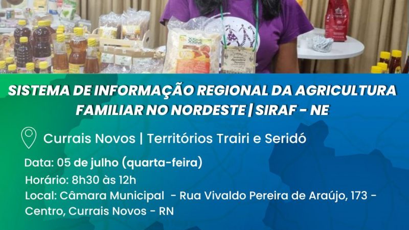 Governo do RN realiza cadastramento de agricultores/as familiares no SIRAF-NE