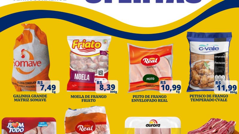 Sábado de ofertas no departamento de frios do Supermercado Cerrocoraense