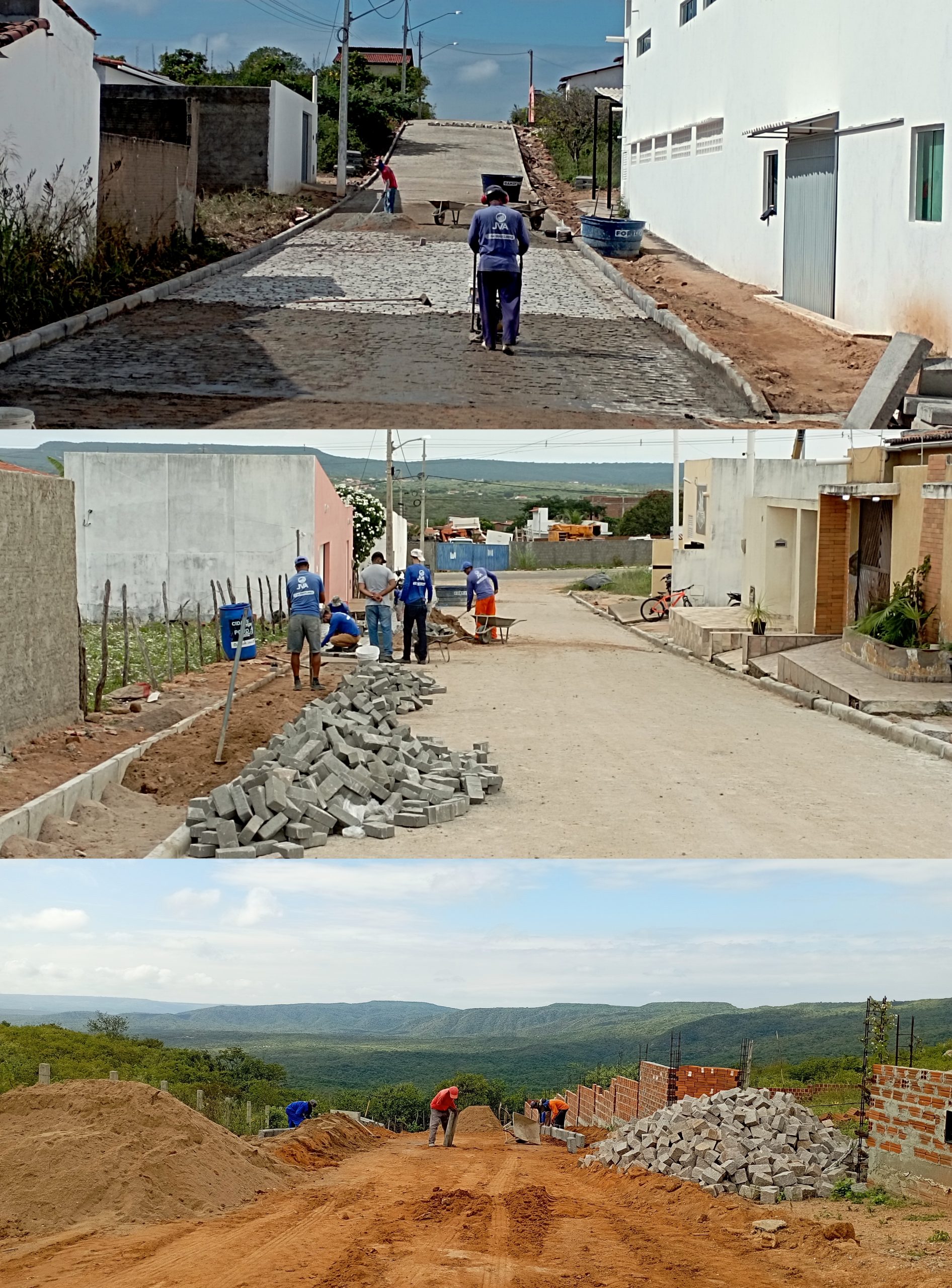 Cerro Corá: Prefeitura realiza pavimentação nas Ruas Francisco de Assis Guedes, Clidenor Pereira de Araújo e Manoel Wilson Pereira todas no bairro Seridó