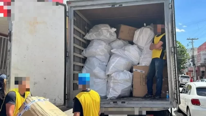 Operação da Receita apreende 2 toneladas de produtos falsificados no comércio de Mossoró