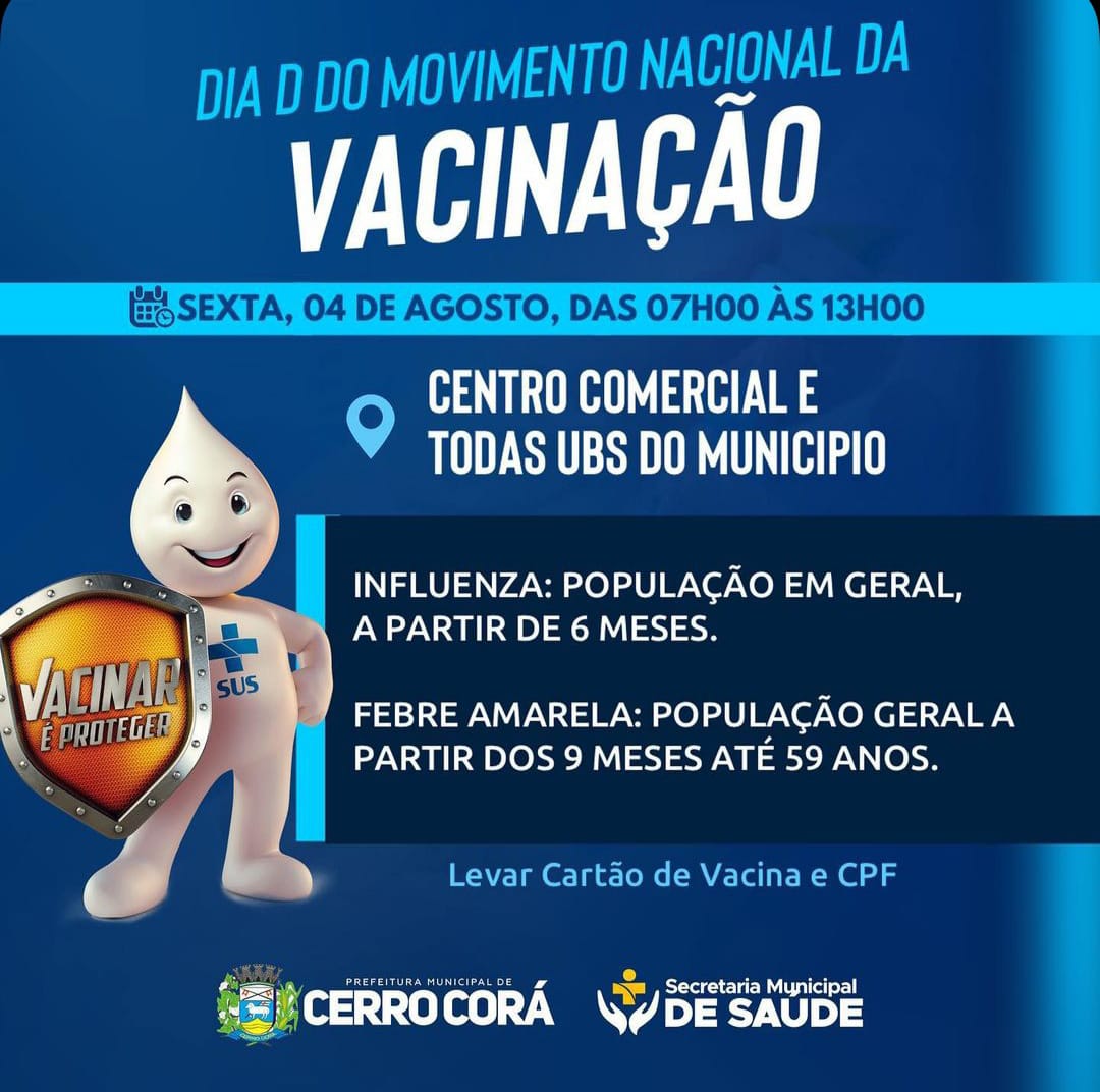 Cerro Corá: Dia do movimento nacional de vacinação