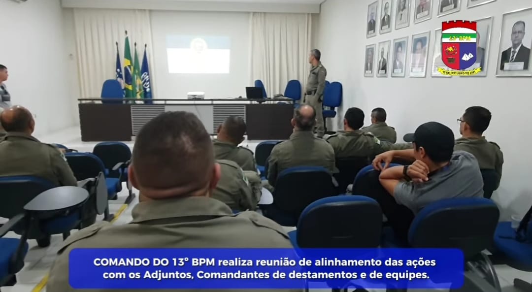 Policia: COMANDO DO 13º BPM REALIZA REUNIÃO DE ALINHAMENTO DAS AÇÕES COM OS COMANDANTES DA ÁREA.