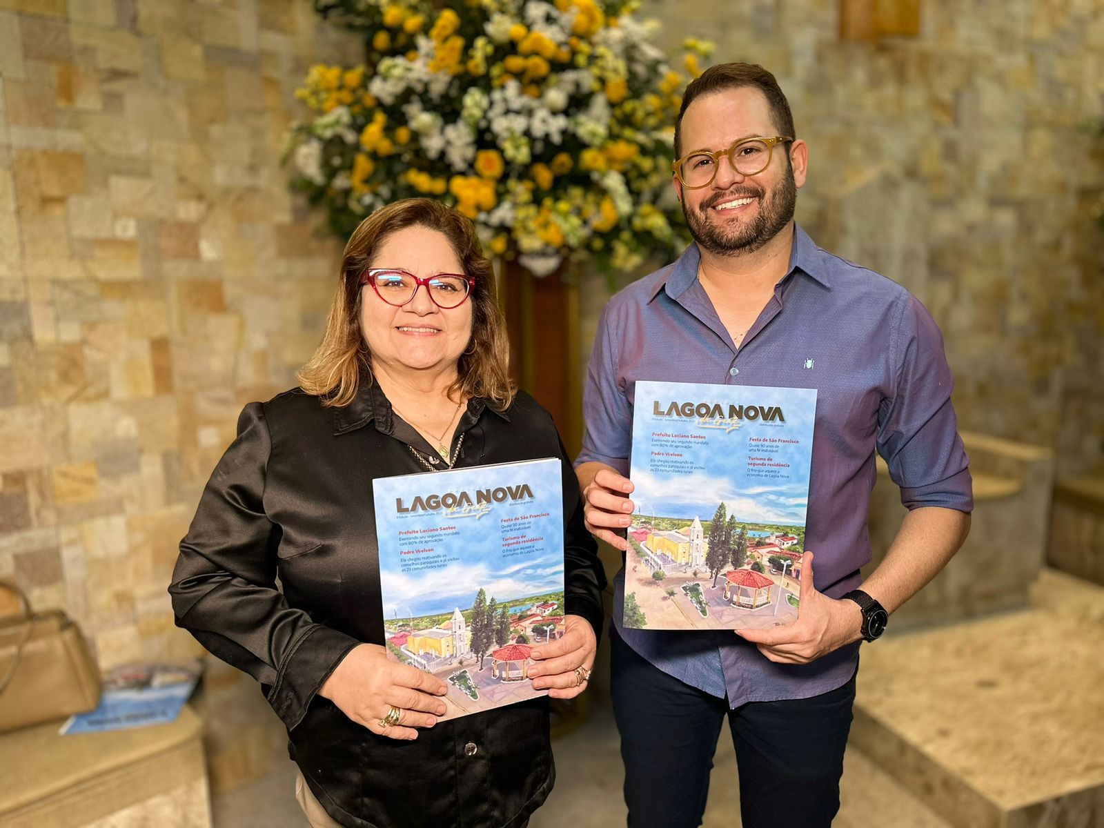 Jornalistas Ismael Medeiros e Suerda Medeiros lançam revista “Lagoa Nova da Gente”