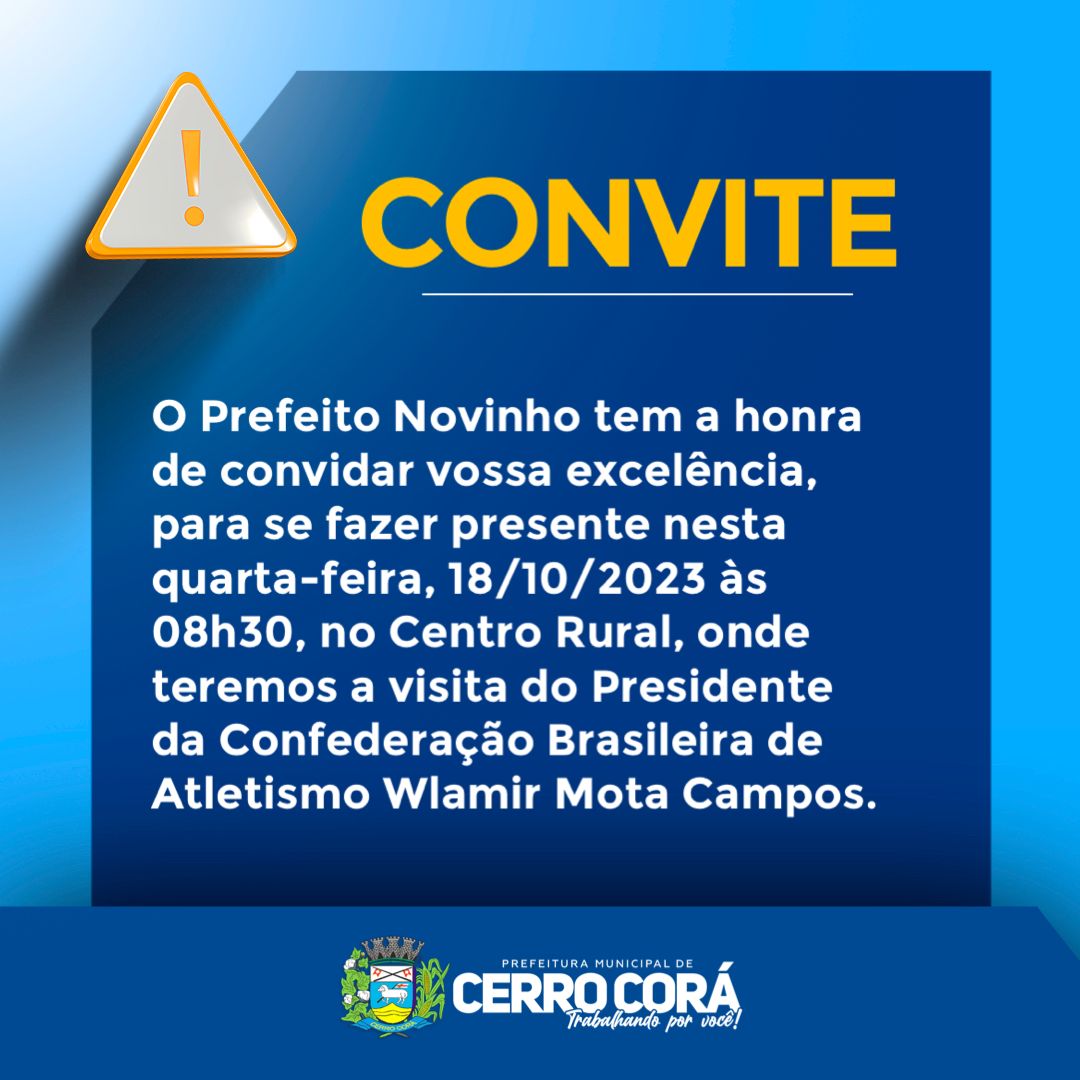 Cerro Corá recebe neste quarta-feira, 18 o presidente da confederação brasileira de atletismo