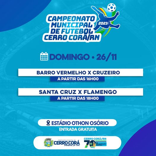 Ultima rodada da fase classificatória do campeonato municipal de futebol será emocionante neste sábado em Cerro Corá