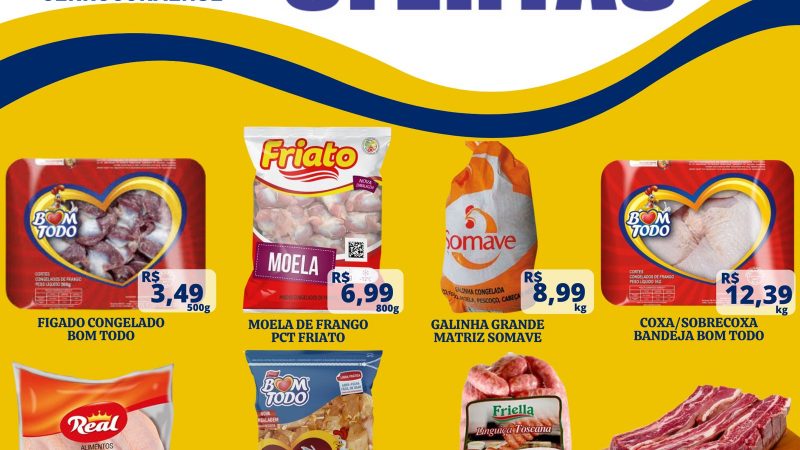 Sábado de ofertas em frios e congelados no Supermercado Cerrocoraense