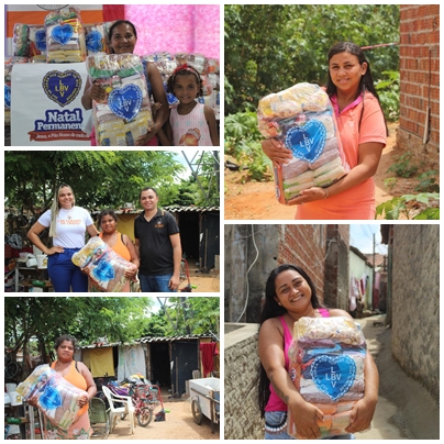 Ação natalina solidária da LBV conclui entrega de cestas de alimentos a famílias em situação de pobreza neste Natal no RN