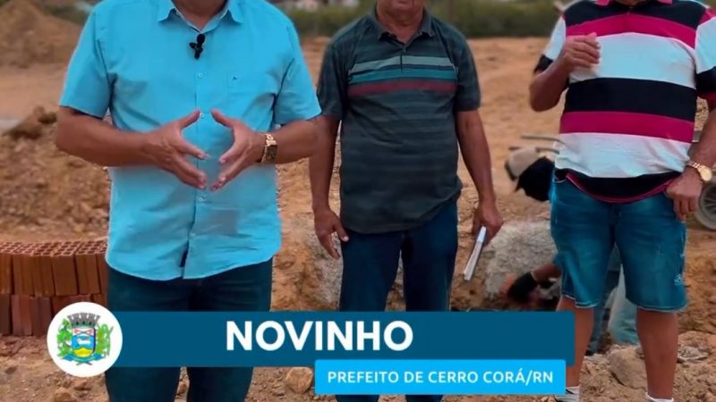 Prefeito de Cerro Corá visita obras da construção do novo ginásio de esportes(Vídeo)