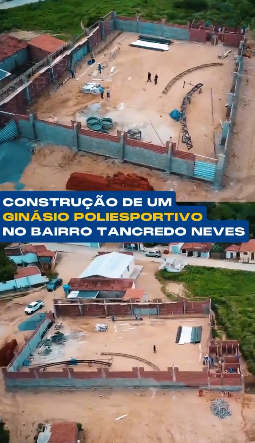 Cerro Corá: ginásio de esportes do bairro Tancredo Neves deverá ser concluído em maio deste ano 2024 (Vídeo)